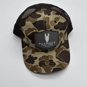 Pak Mule‎ Trucker Snapback Hat Ball And Buck Camo Adjustable